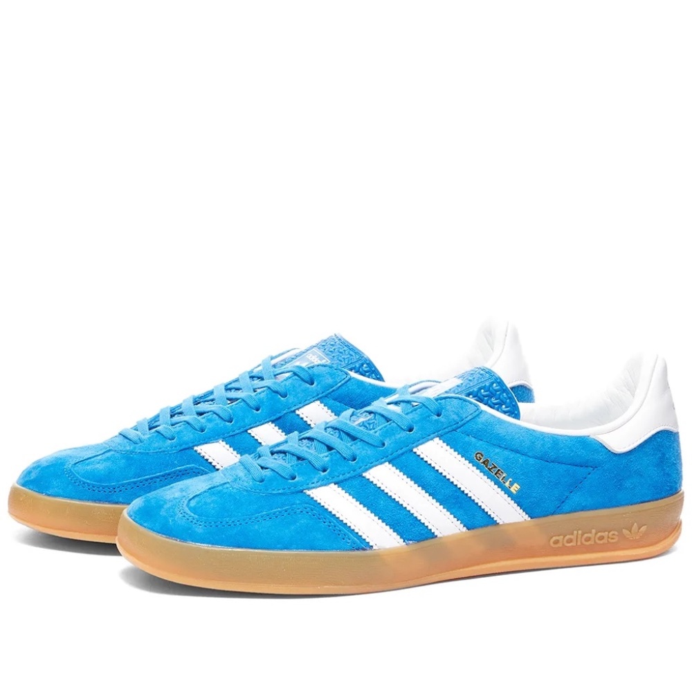 Adidas Gazelle in Bluebird/cloud with gum sole (women's 8/men's 7)